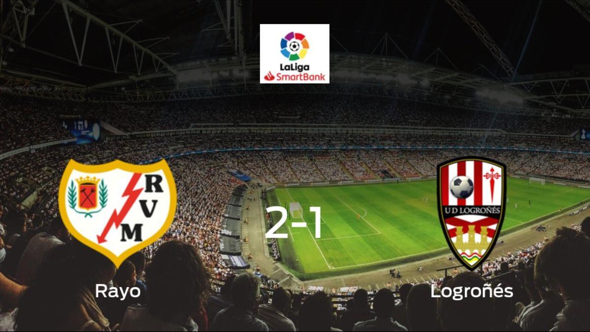 El Rayo Vallecano se hace fuerte en casa y vence al Logroñés (2-1)