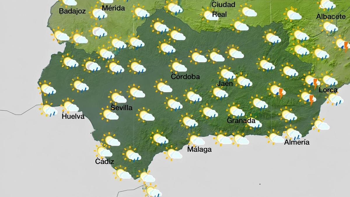 Mapa de la Aemet para este jueves