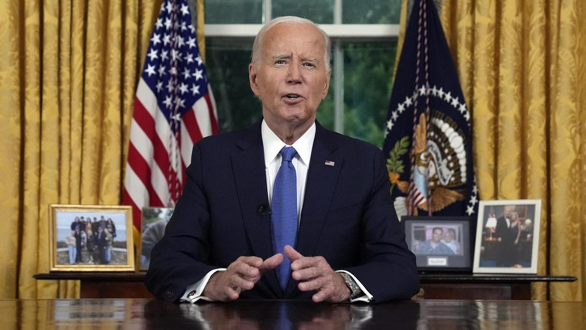 El presidente de EEUU Joe Biden se dirige a la nación tras su renuncia el pasado día 21 de julio.