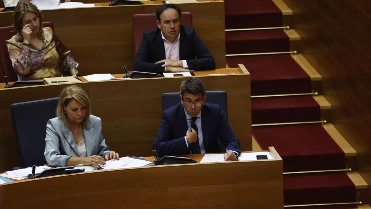 Carlos Mazón en la sesión de control.