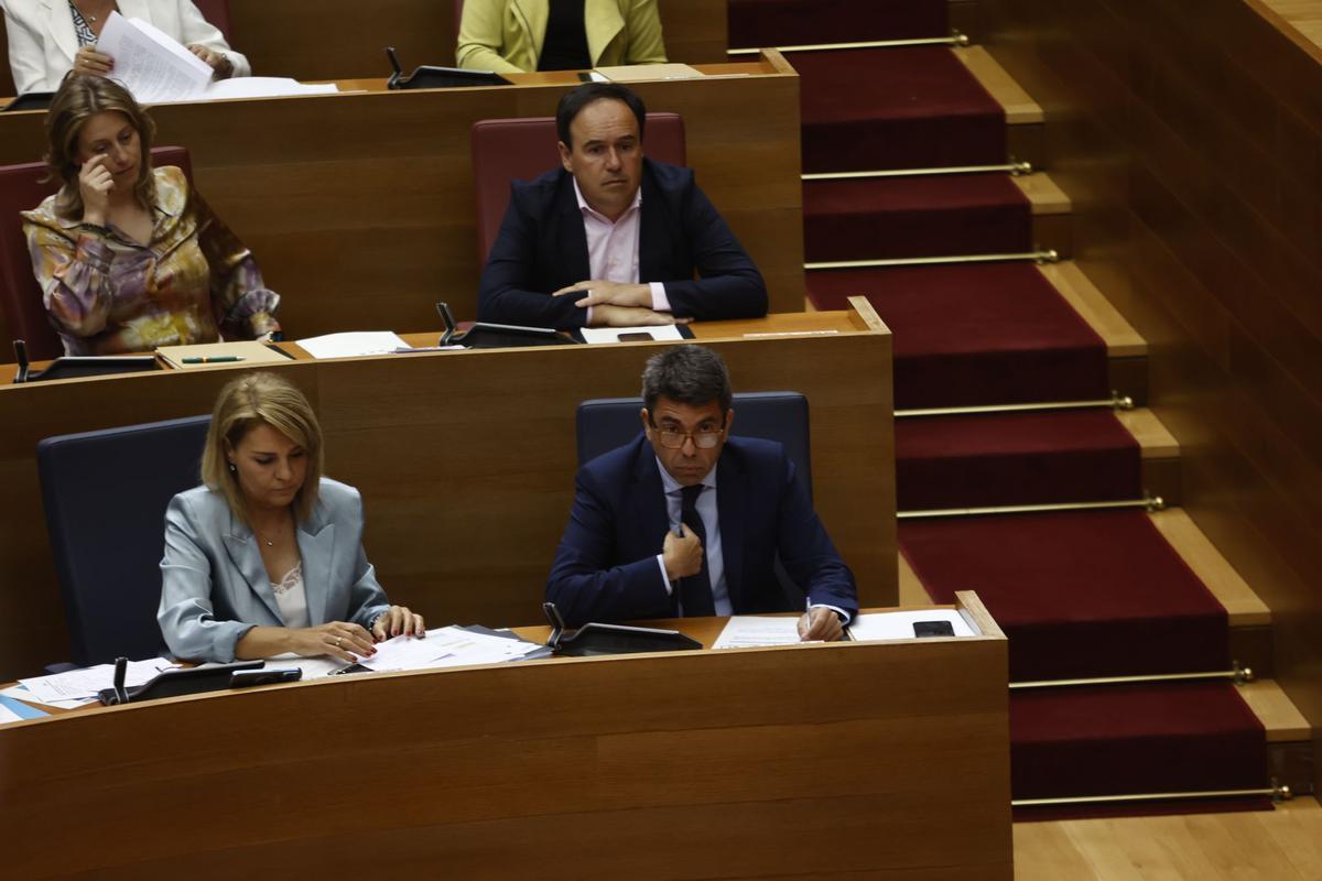 Carlos Mazón en la sesión de control.