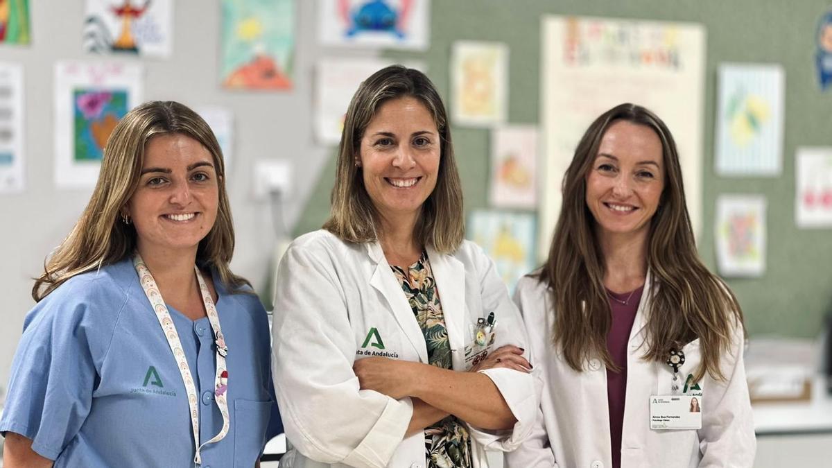 Carmen Bocanegra, enfermera especialista en Salud Mental, Jacqueline Mayoral, coordinadora en funciones del Hospital de Día y Ainhoa Búa, psicóloga clínica.
