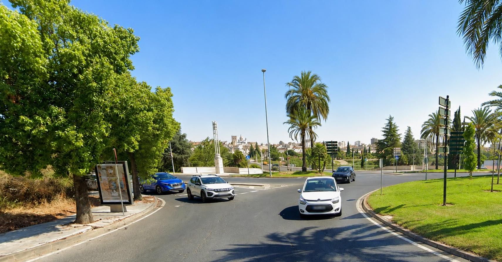 La rotonda en la que se ha producido el accidente.