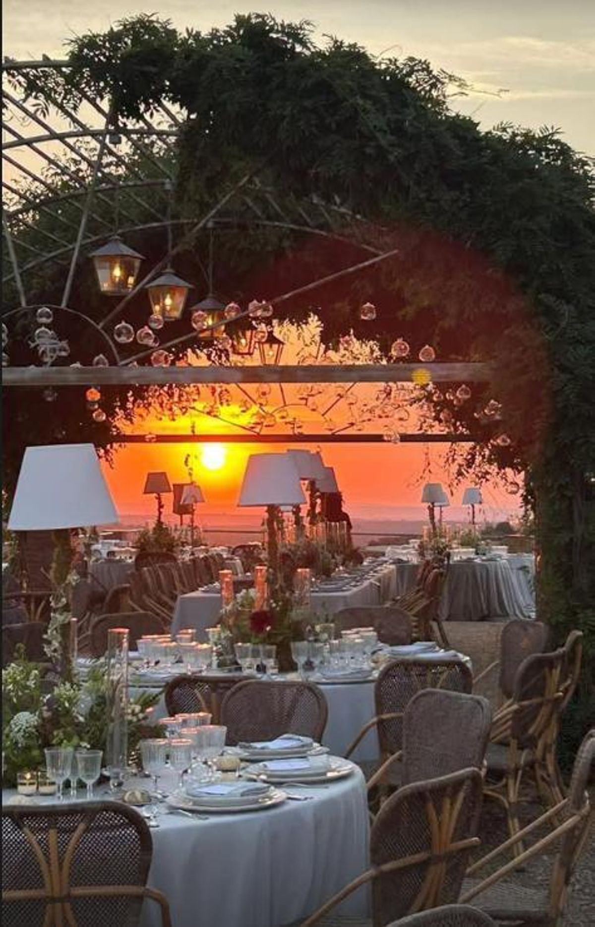 Detalle de la decoración del banquete