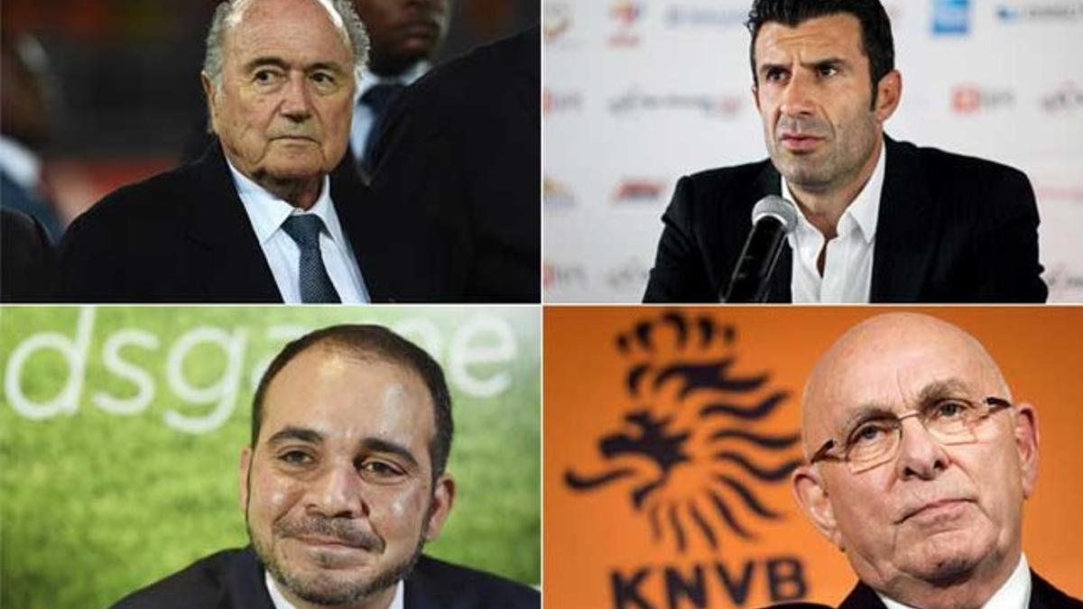 Los cuatro candidatos a la presidencia de la FIFA