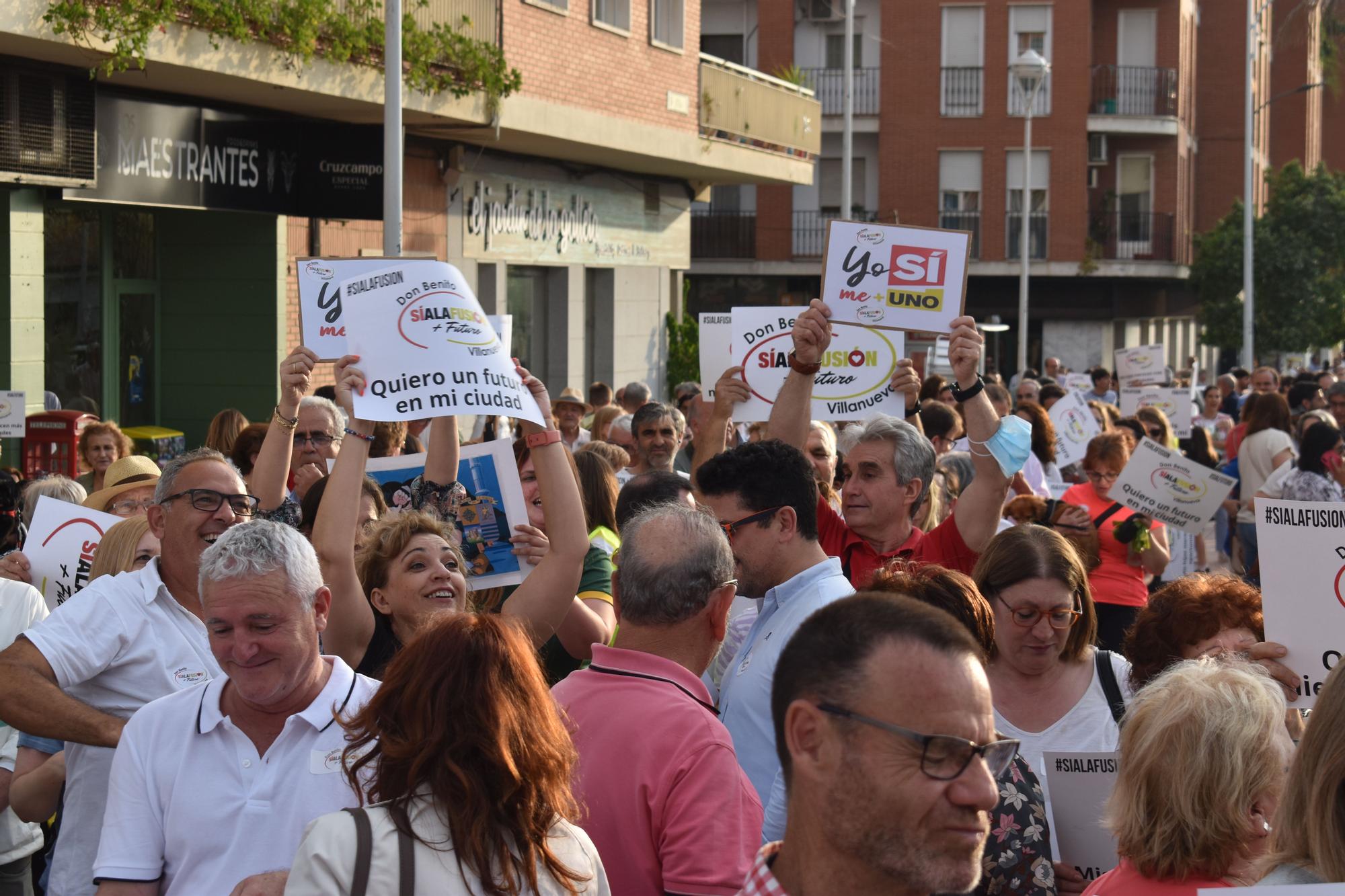 Manifestación en Don Benito por la fusión con Villanueva