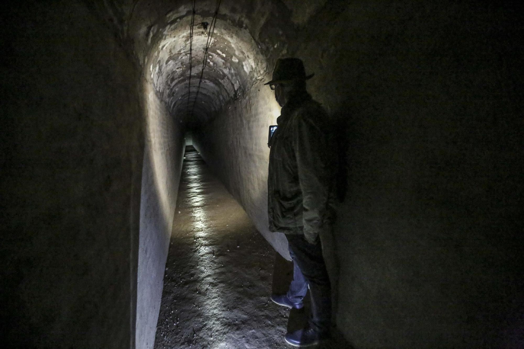 Un túnel del refugio al convento de Santa Faz