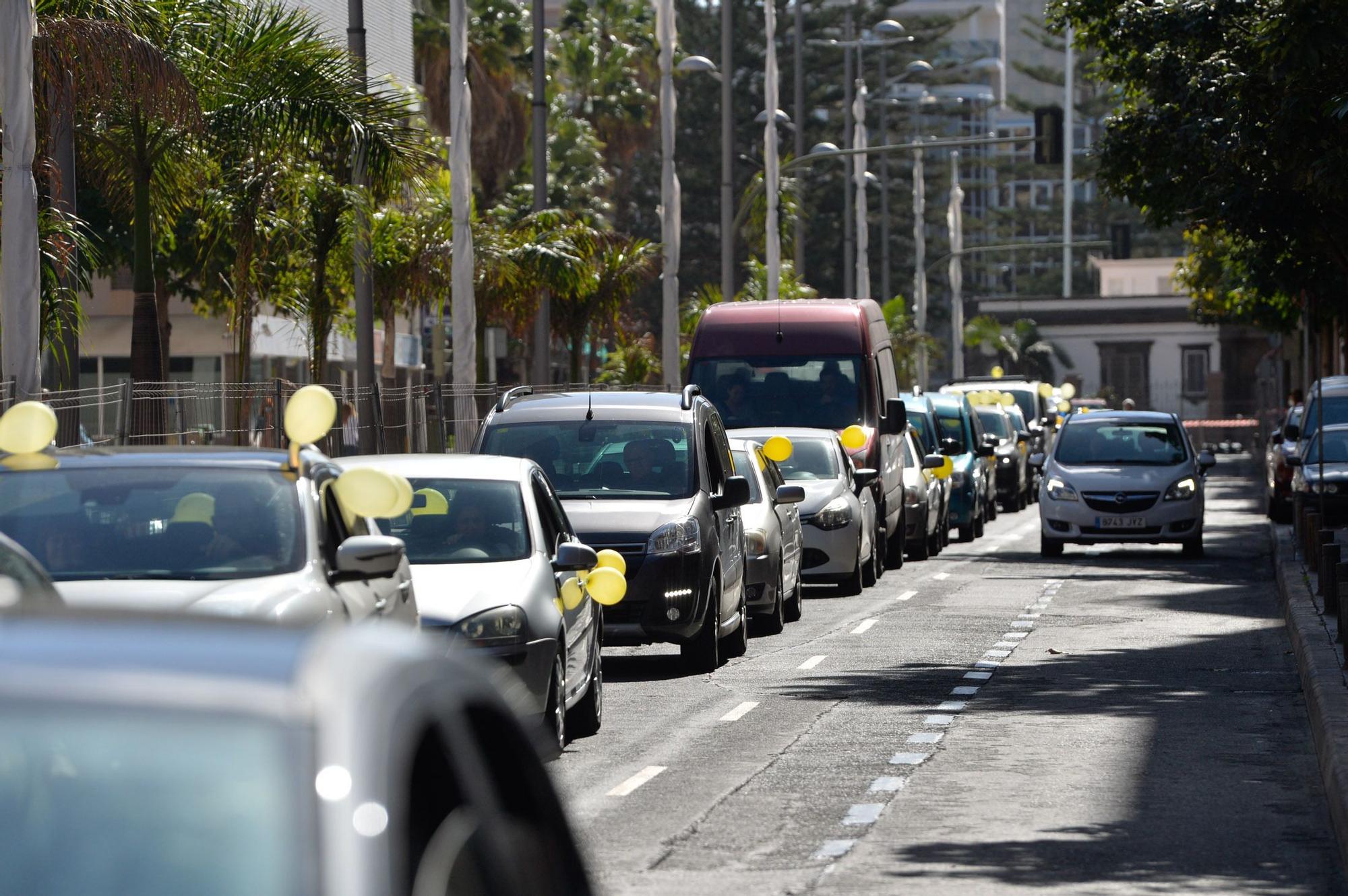 Caravana de interinos en Las Palmas de Gran Canaria