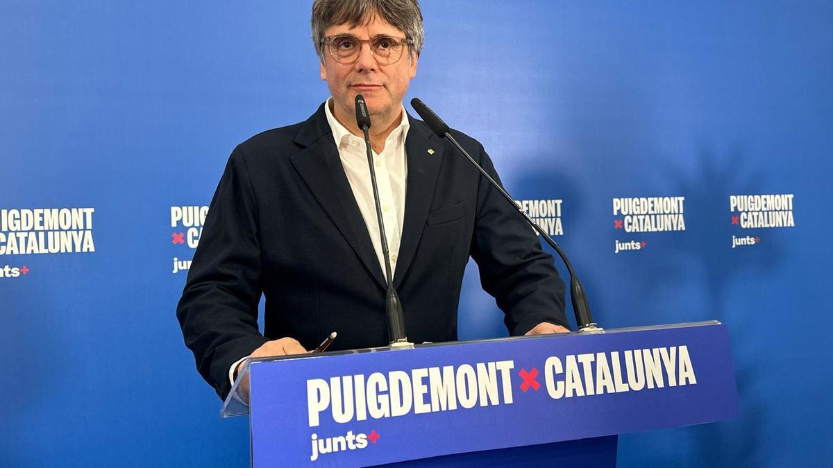 El candidat de Junts+ a les eleccions al Parlament, Carles Puigdemont