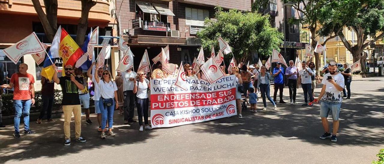 La protesta del personal del hotel La Paz