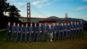 Fotografía de los dos equipos en San Francisco