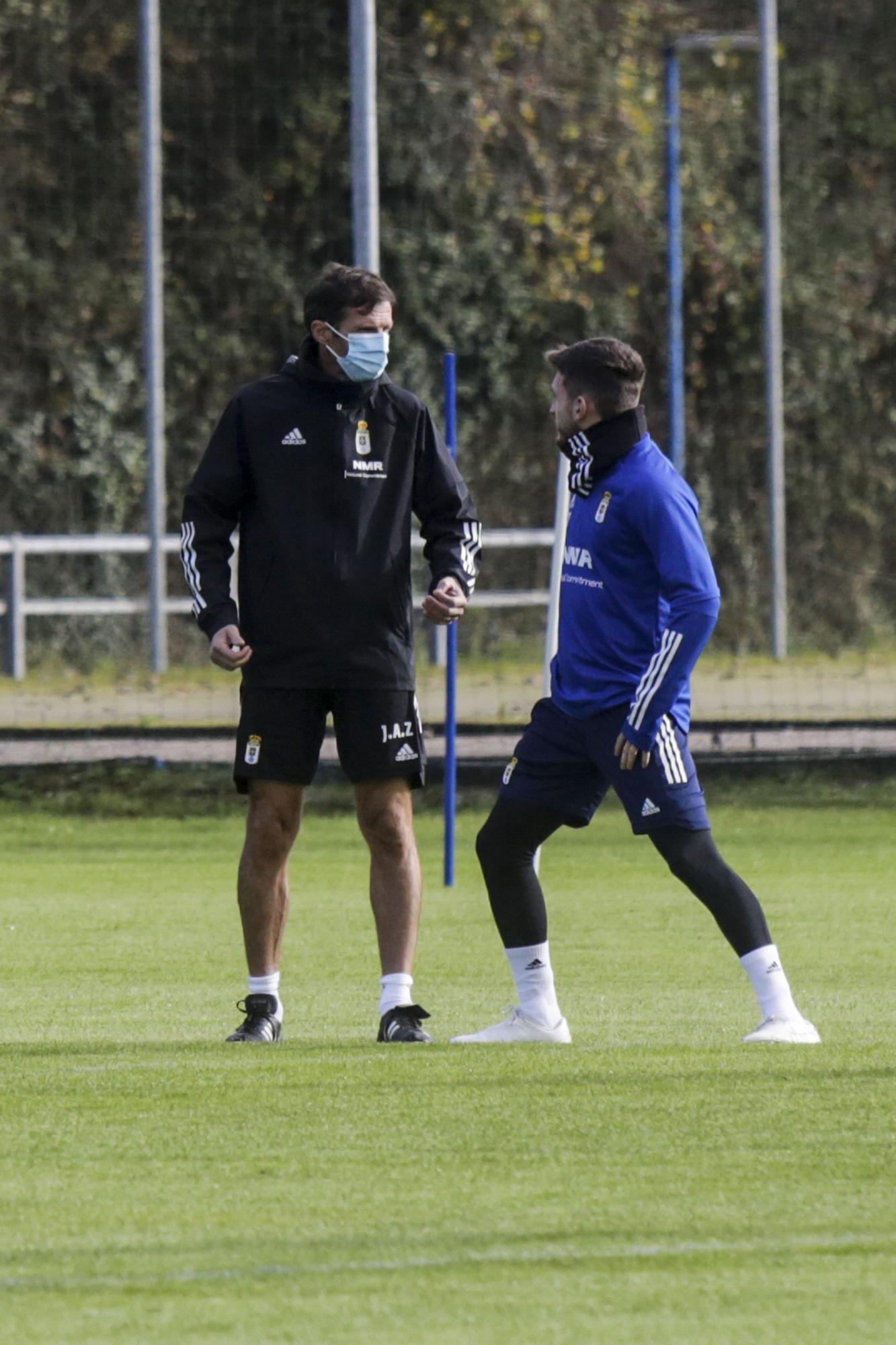 Entrenamiento del Oviedo en El Requexón