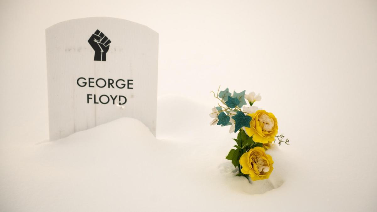 Un memorial de George Floyd.