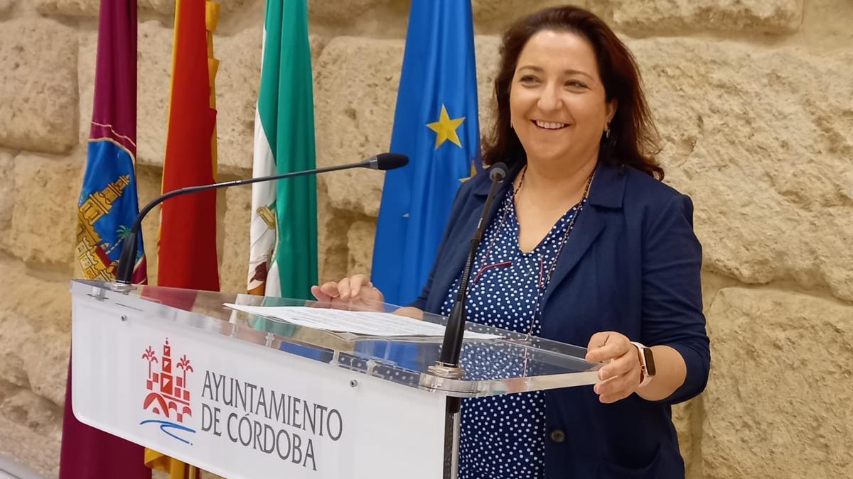 Alicia Moya, durante una rueda de prensa.