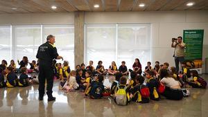 Prueba de confinamiento por riesgo químico en la escuela Llor de Sant Boi de Llobregat.