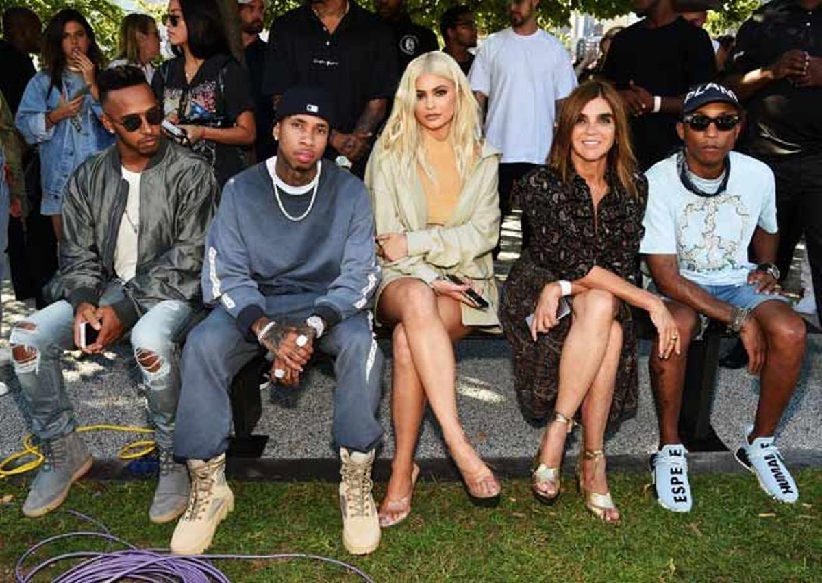 Kylie Jenner, Tyga y más invitados en el desfile Yeezy de Kanye West.