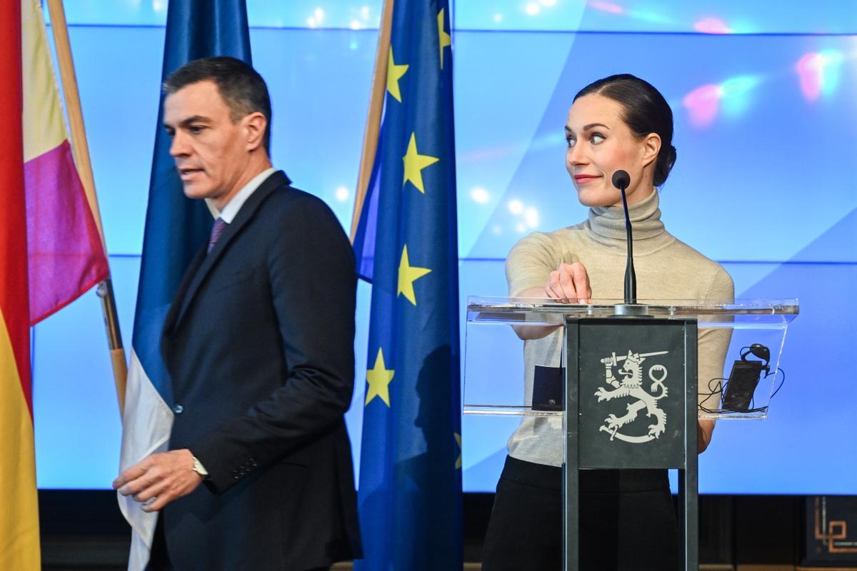 Pedro Sánchez se reúne con la primera ministra finlandesa Sanna Marin