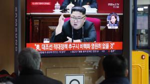 El líder norcoreano, Kim Jong Un, en una pantalla de televisión de Seúl, en Corea del Sur, en una imagen de archivo.