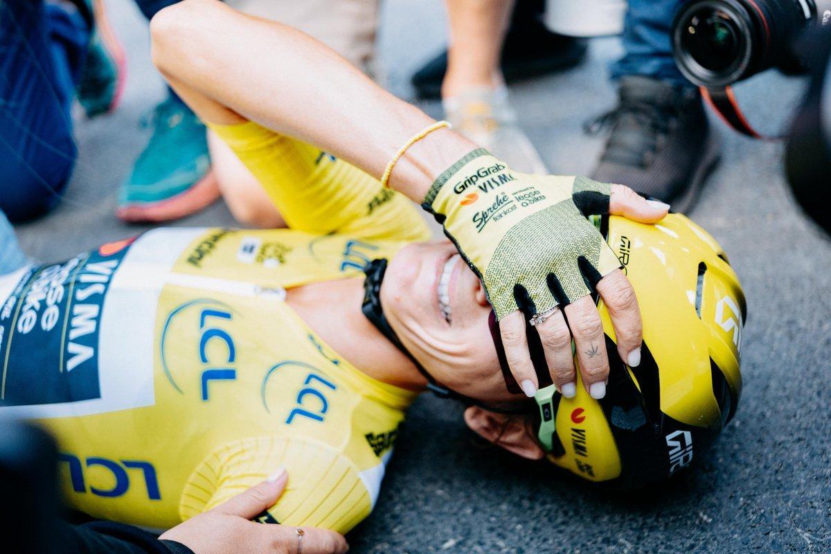 Pauline Ferrand-Prévot, después de ganar la última etapa.