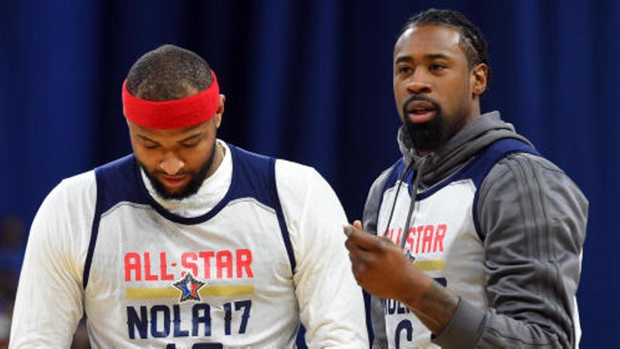 DeMarcus Cousins, durante el All-Star junto a DeAndre Jordan