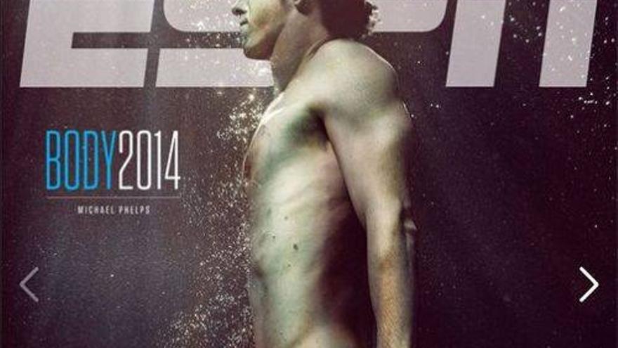 Phelps posa desnudo para la portada de la revista americana ESPN