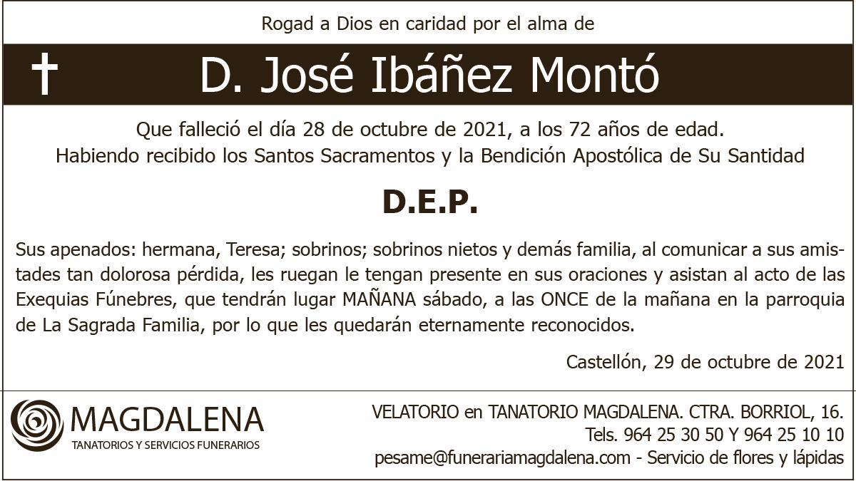 D. José Ibáñez Montó