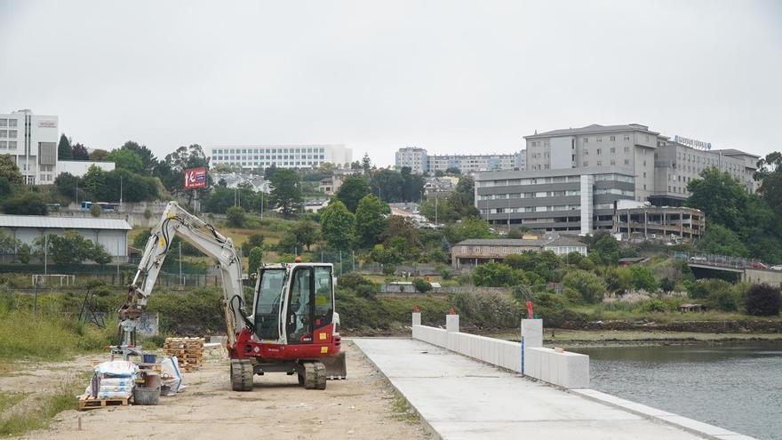 El nuevo paseo de la ría hasta A Coruña encara su última fase para que se pueda usar en verano