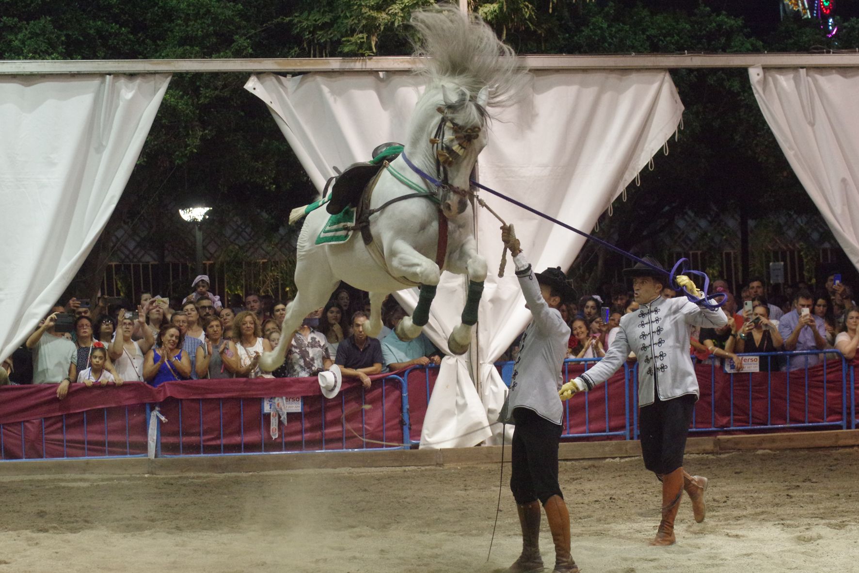 Exhibición ecuestre en el Real de la Feria de Málaga 2022