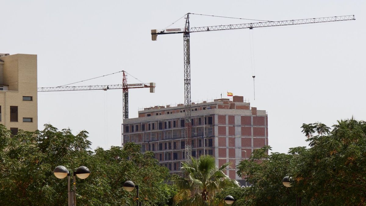 Viviendas en construcción en la zona de Churra (Murcia).