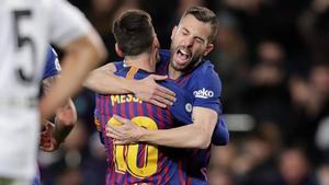 jdomenech46807683 barcelona  spain   february 2   l r  lionel messi of fc barc190202222551