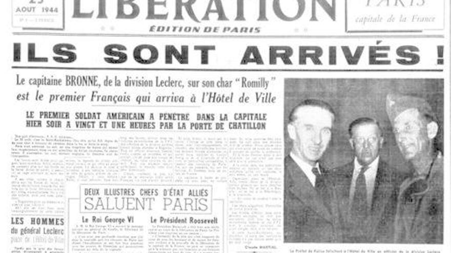 Amado Granell en un diariotras la liberación de París.