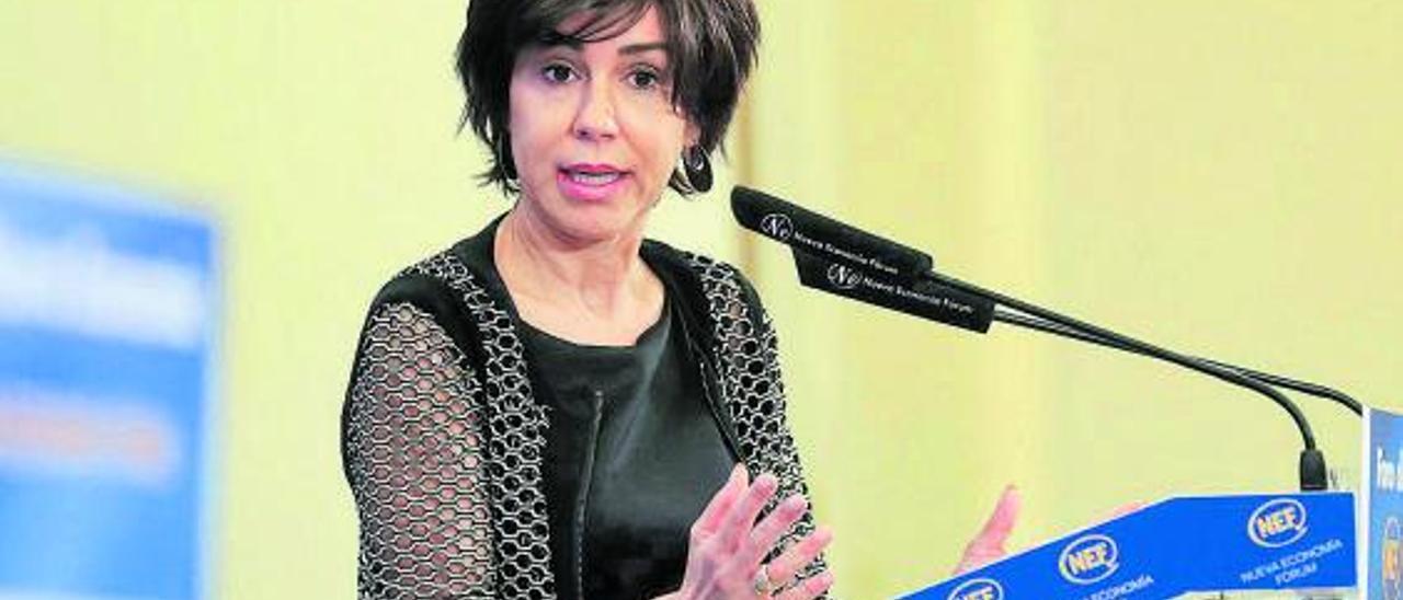 Isabel Pardo de Vera, ayer durante el encuentro de Nueva Economía Fórum en Madrid. |   // F. ALVARADO/EFE