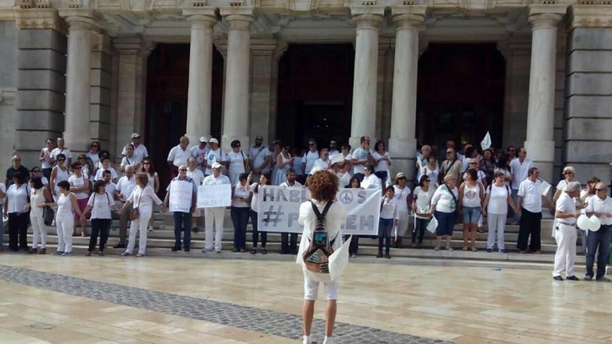 Los cartageneros también quisieron unirse a la manifestación.