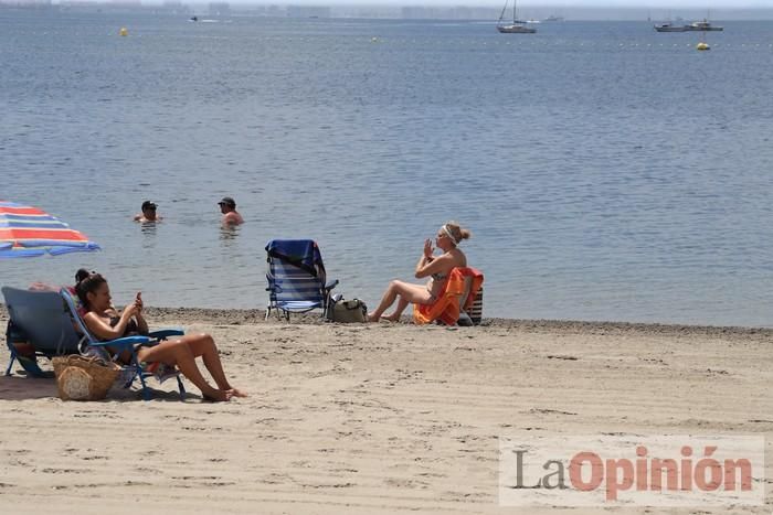 Ambiente en las playas de la Región durante el primer fin de semana de la 'nueva normalidad'