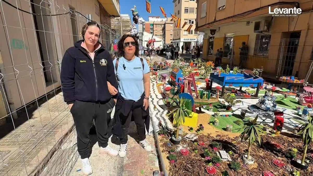 Visitamos en La Victòria la mejor ornamentación de las Fallas de Sagunt.