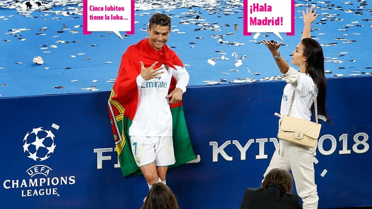 ¡Cristiano Ronaldo y Georgína celebran quinta Champions del luso!