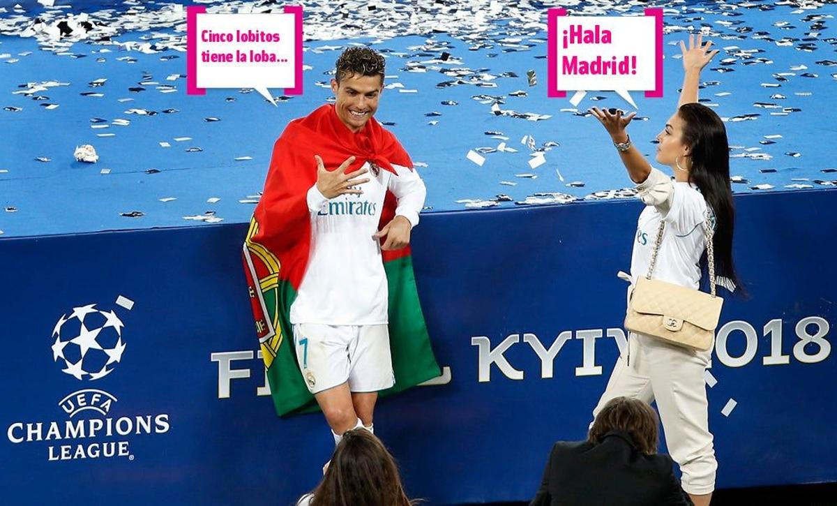 ¡Cristiano Ronaldo y Georgína celebran quinta Champions del luso!