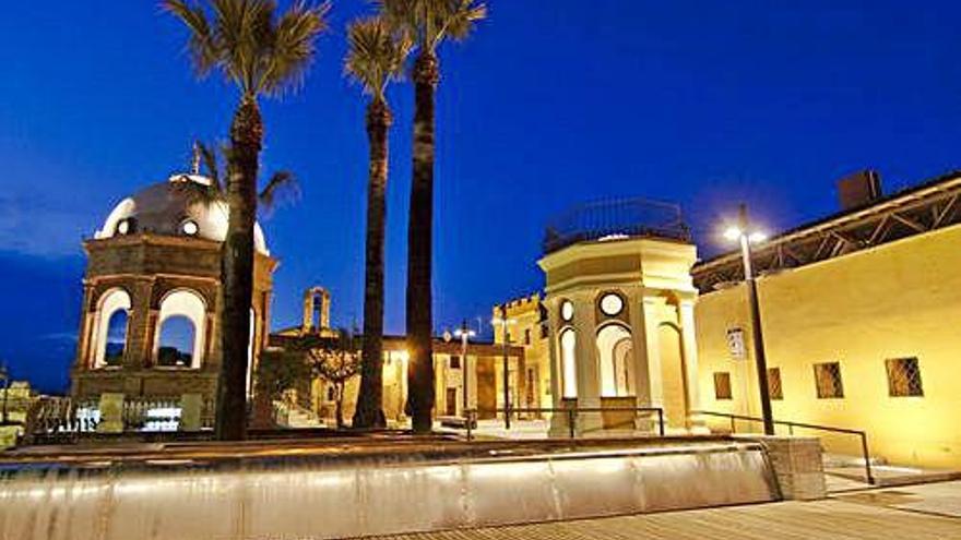 La plaça de Sant Grau de Caldes, al centre de la vila.