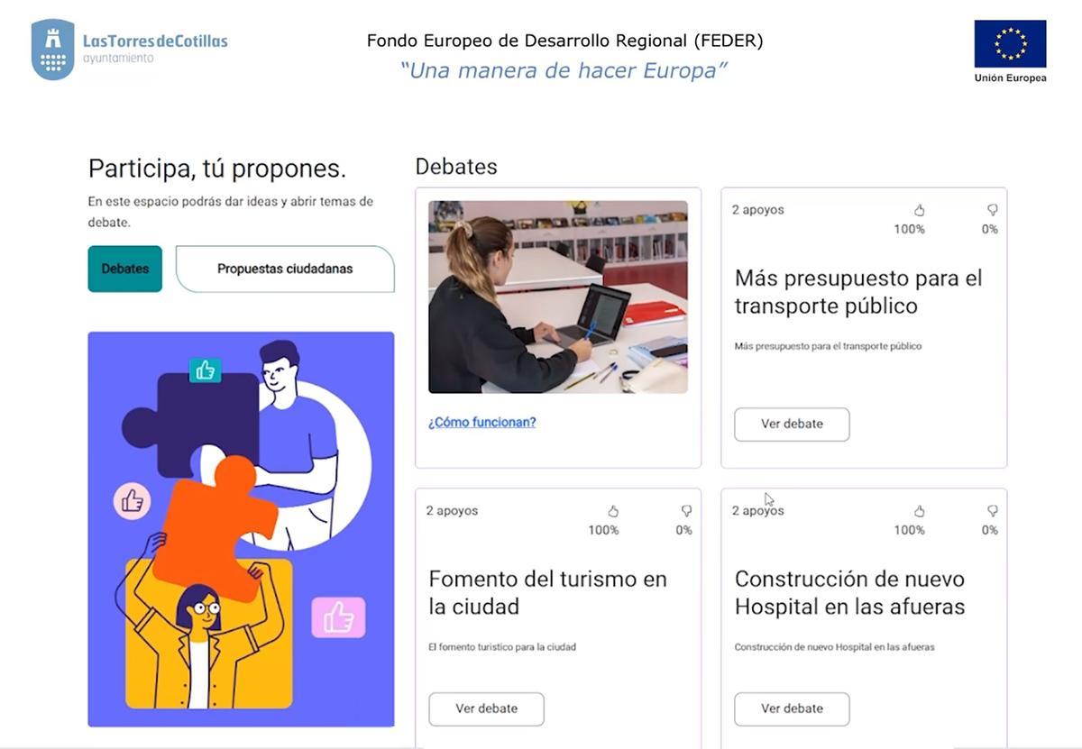 Imagen del nuevo portal de participación ciudadana