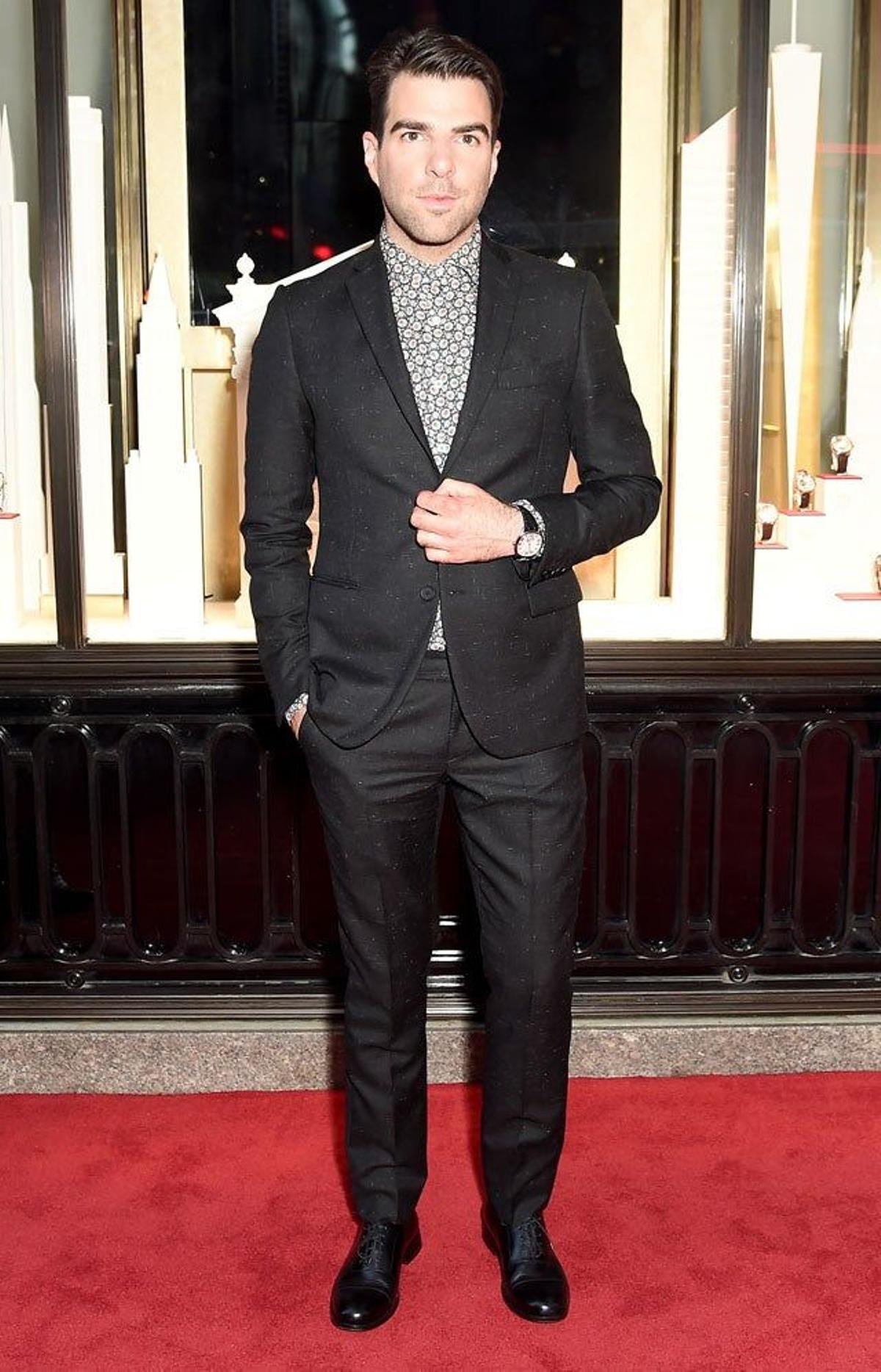 Zachary Quinto, en la fiesta de reapertura de la Maison Cartier de Nueva York.