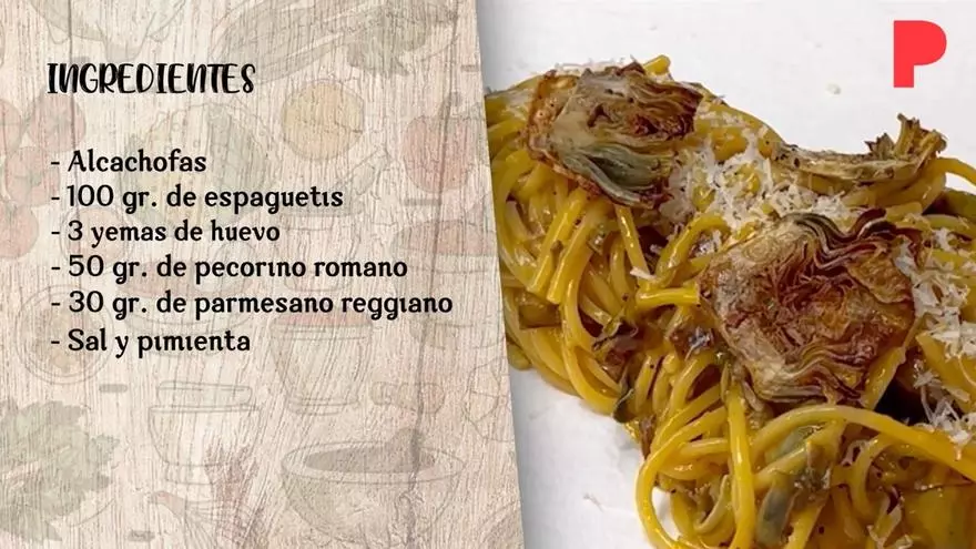 Recetas fáciles con el chef Rafuel: Carbonara de alcachofas