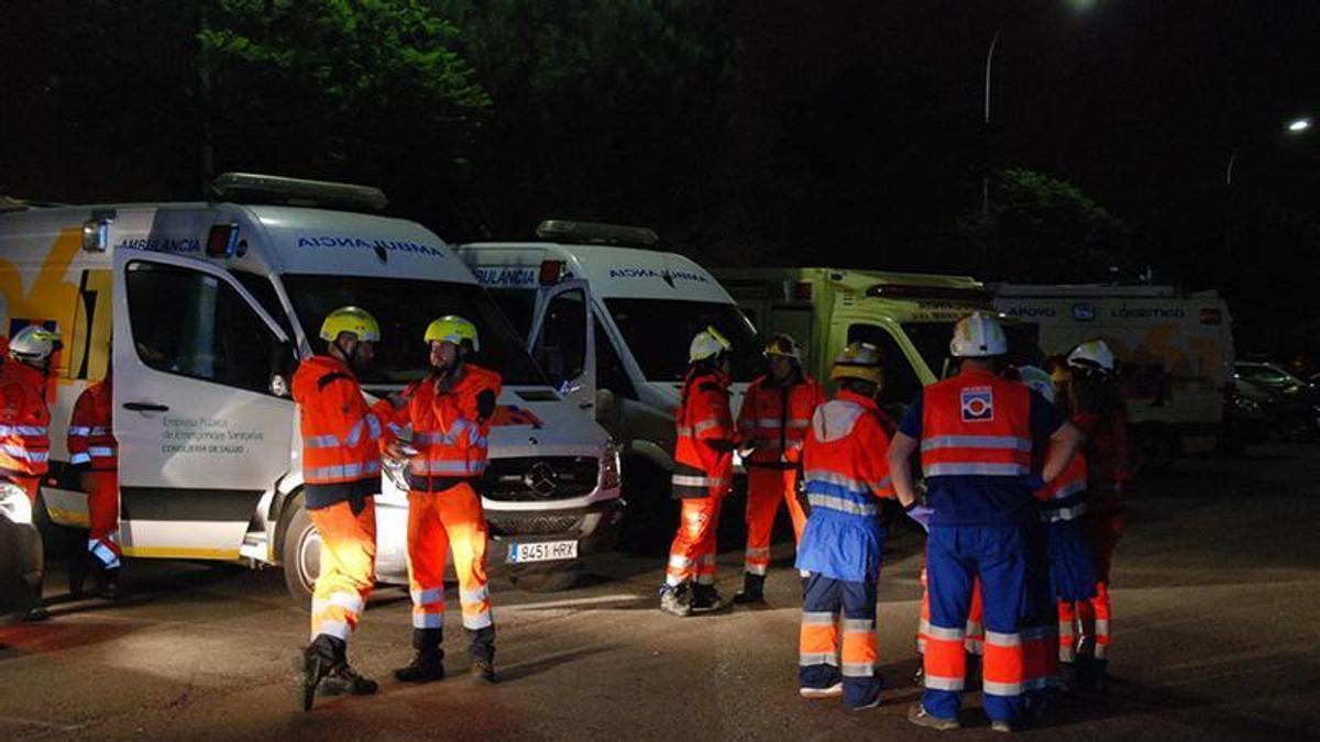 Actuación de los servicios de emergencias coordinados por el 112