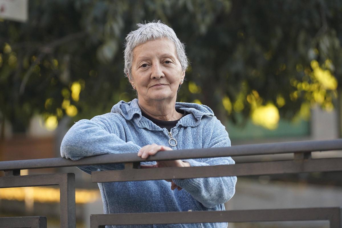La cuidadora Isabel Faya, a Girona.