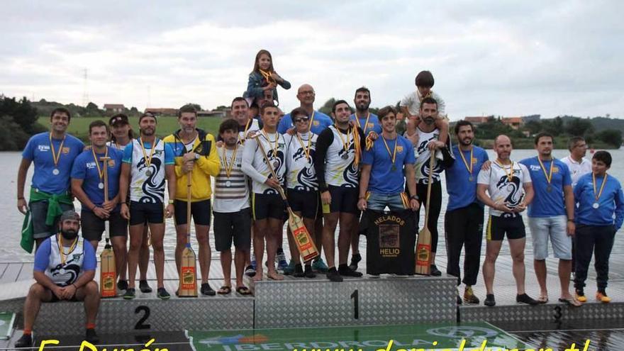 Selección asturiana que ganó el Open en la modalidad DB-22.