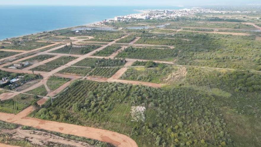 Vistaes aéreas de la paralización de las obras del PAI Golf Sant Gregori de Burriana