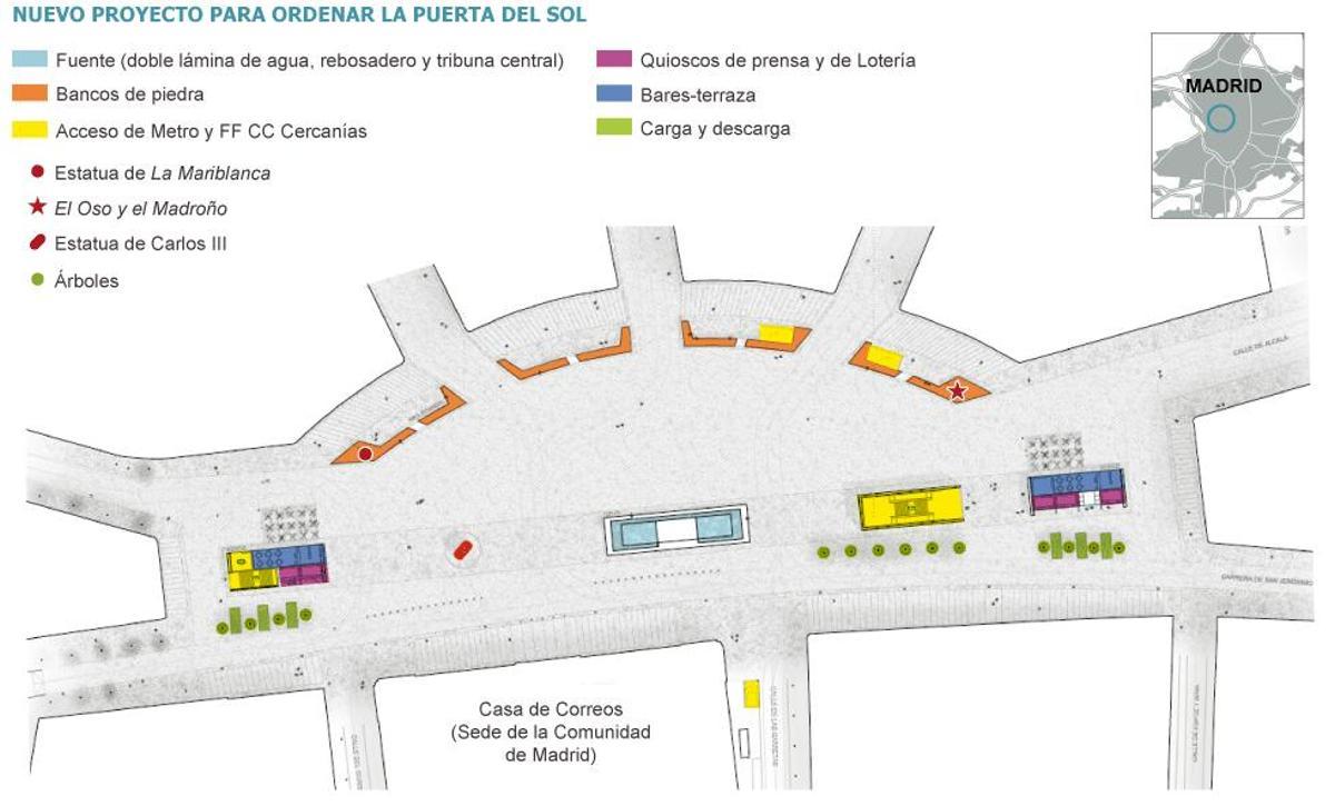 Puerta del Sol. Plano de la reforma