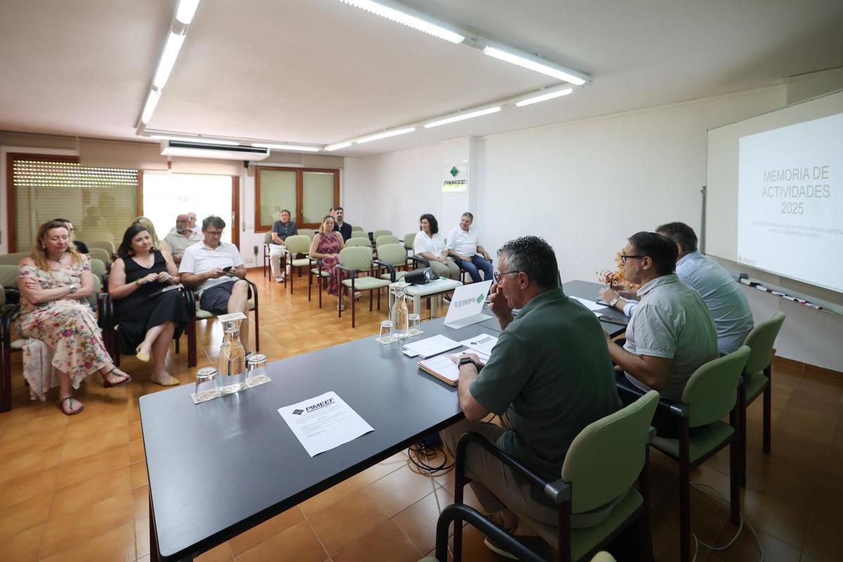 Un instante de la Asamblea General celebrada en la sede de PIMEEF