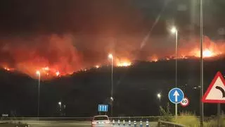 El incendio de Les Gavarres sigue quemando sin control y alcanza ya las 2.300 hectáreas afectadas