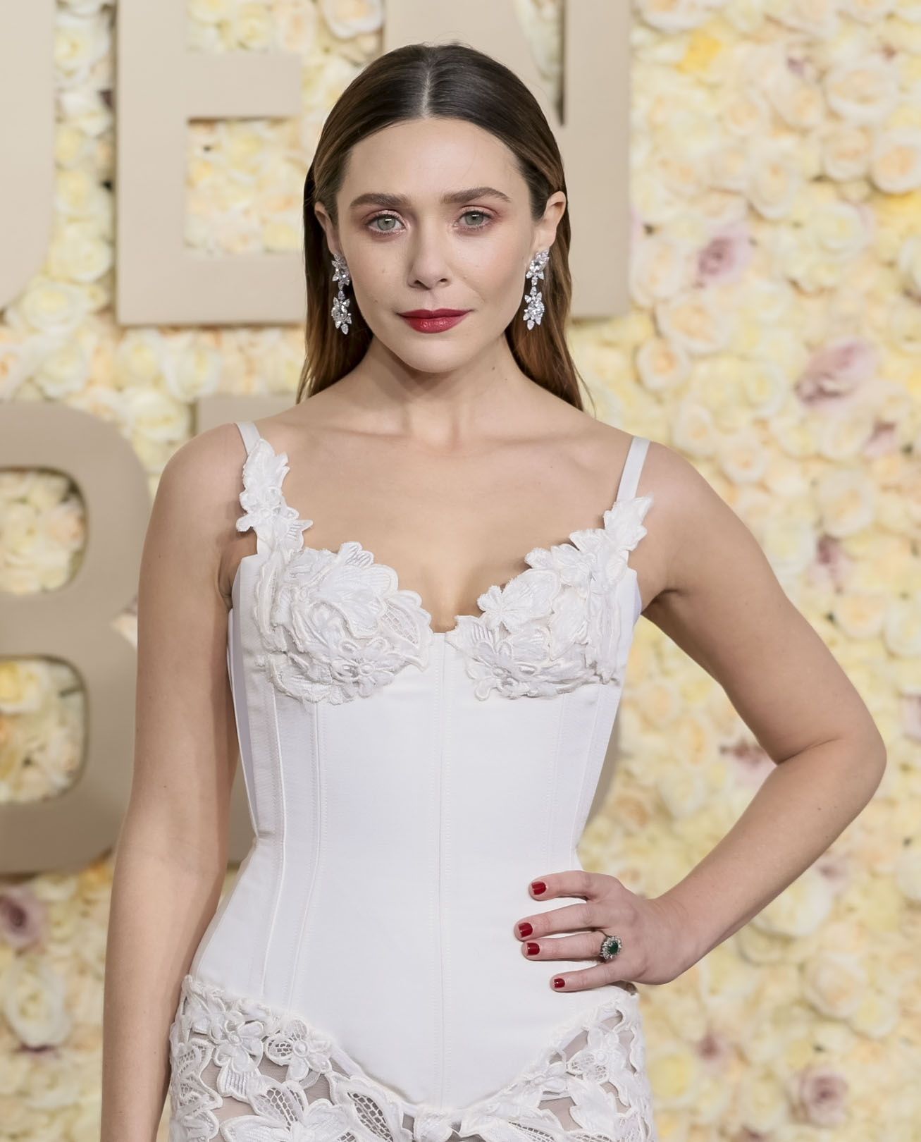 Elizabeth Olsen, con un modelo nupcial de Vivienne Westwood.