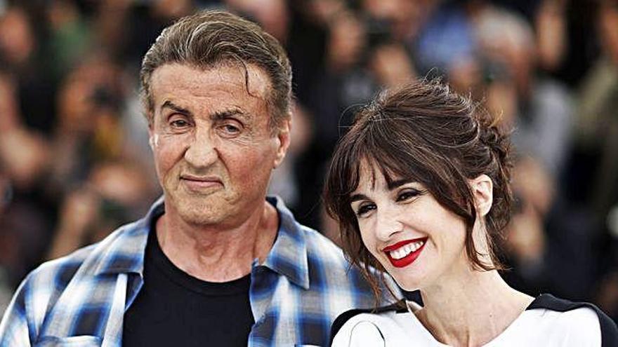 Paz Vega, junto a &#039;Rambo&#039;, en Cannes